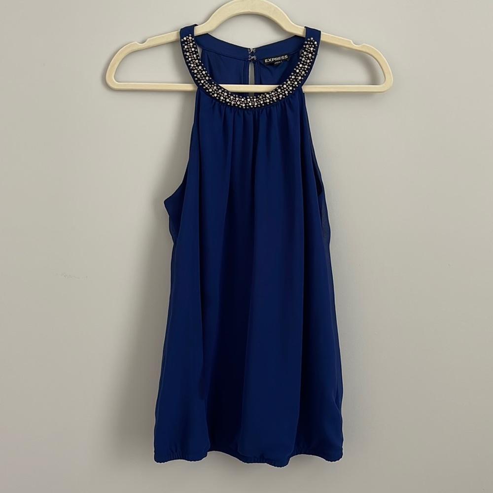 Express, navy blue tank top, size small